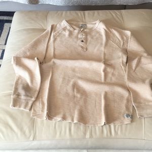 Men’s waffle knit Henley shirt
